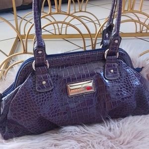 EUC Rosetti Purple Crocodile Shoulder Bag